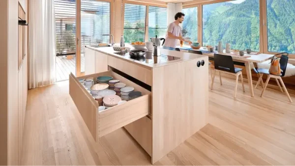 a man cooking in a kitchen